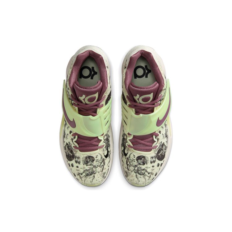 Nike KD 14 Surrealism Unisex Sneakers Green Lime-Ice Light-Mulberry CW3935-300