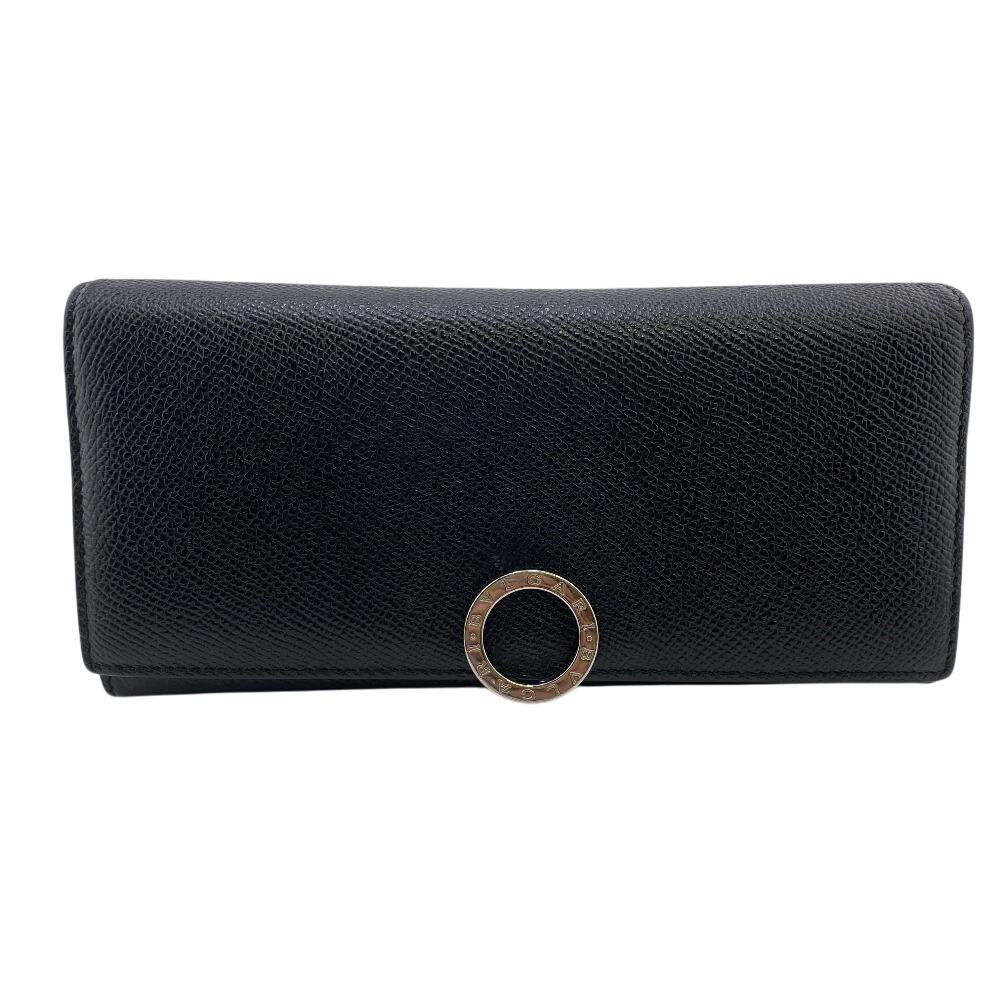 

BVLGARI Bifold Wallet leather Purse black leather mens Used