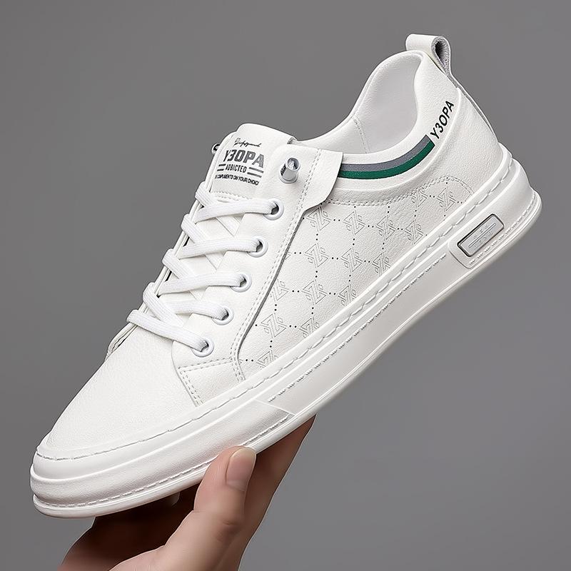 Autumn New Men's Shoes Sports and Leisure Men's Leather Shoes Board Shoes Fashion White Shoes