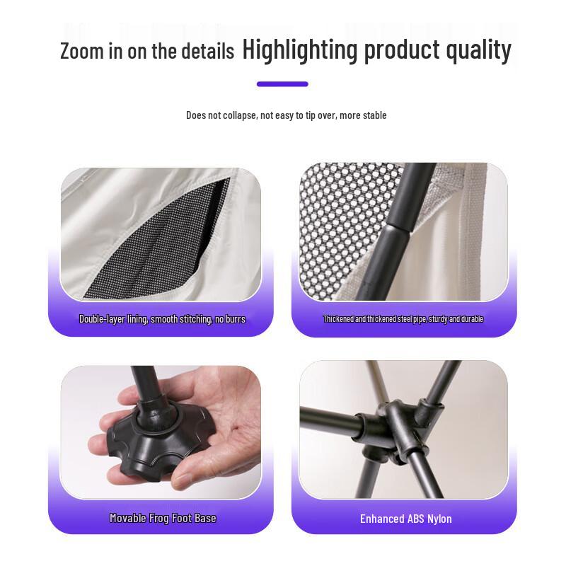 Outdoor Oxford High-Back Folding Moon Chair