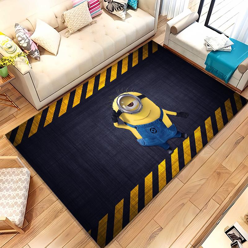 Cute Minions cartoon Living Room Non-Slip Area Rug Soft Carpet for Bedroom Kids Playroom Sofa,Home Decor Doormat Gift