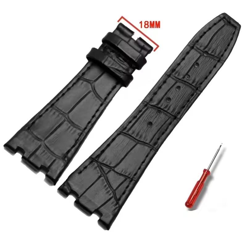 

Для Audemars Piguet AP15400 15703 15500 Серія Royal Oak Чоловічий шкіряний ремінець для годинника Чоловічий 26 мм з подвійним увігнутим інтерфейсом 26mm