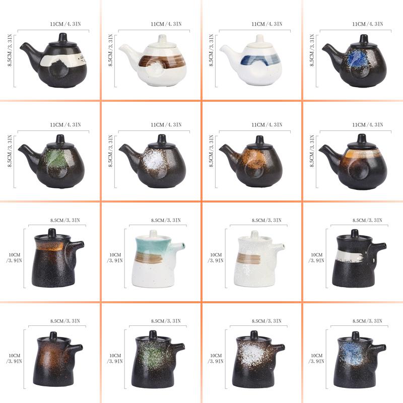 200ml Japanischer Stil Gewürzflasche Keramik Öl Olivenöl Spender Sojasauce Topf Essig Küche Gewürzdosen Soßenbehälter