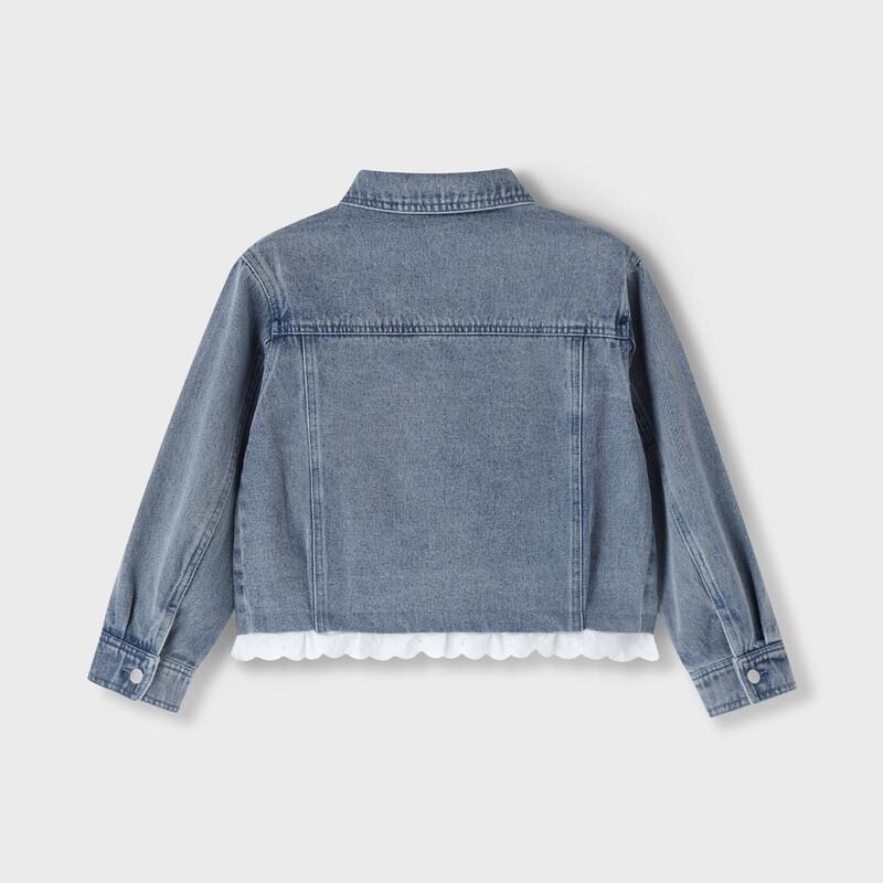Annil Mädchen lässige Jacke aus weichem Denim