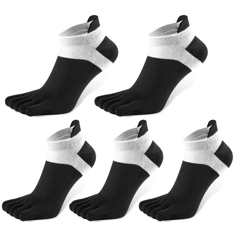 5 par letnich skarpet męskich Bawełniane skarpetki z pięcioma palcami Oddychające wysokiej jakości męskie skarpety sportowe
