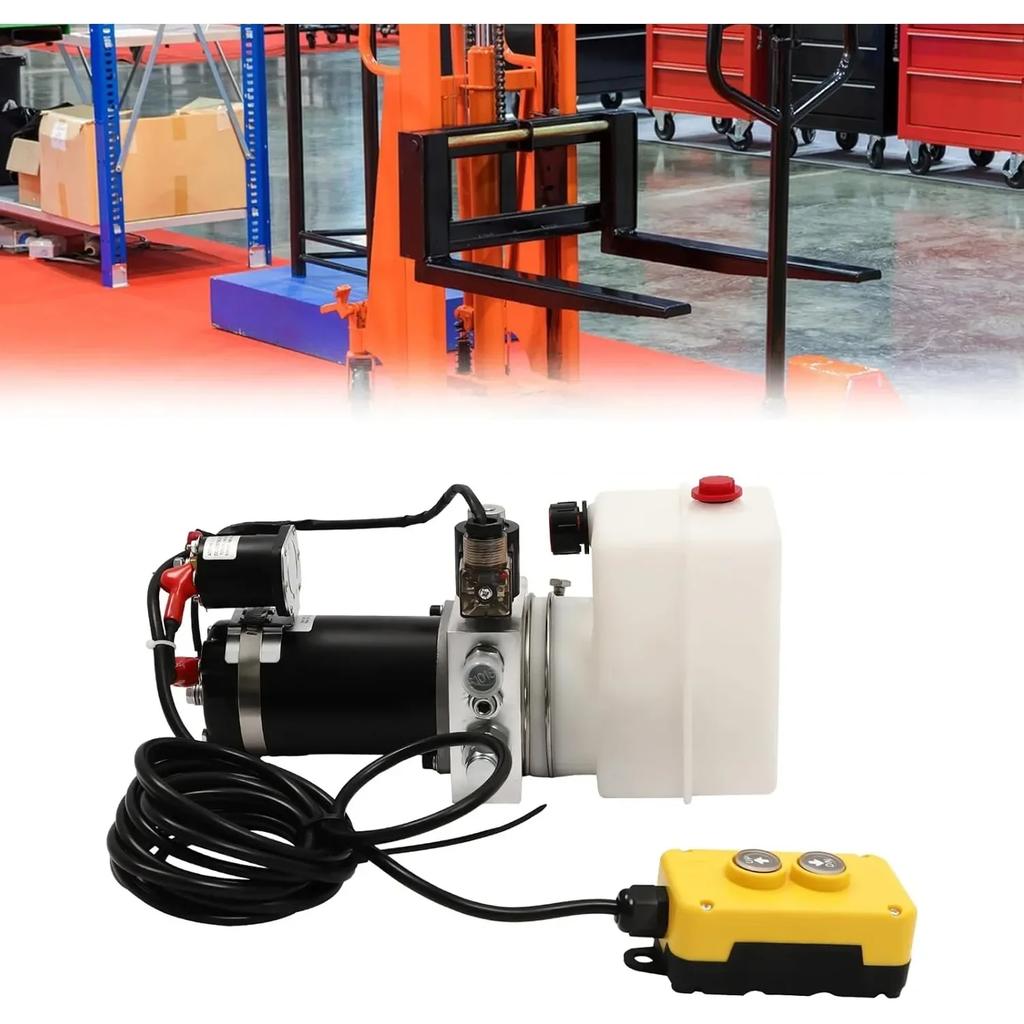 12V Hydraulic Pump for Tipping Trailer, Hydraulic Aggregate, Single-acting Hydraulic Pump for Tipper Hydraulic Pumps