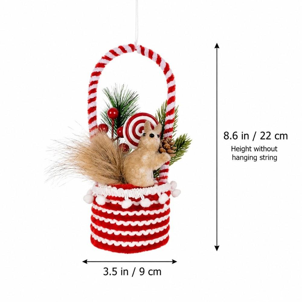 Party Atmosphere Christmas Candy Basket Hanging Design Christmas Tree Pendant Desktop Display