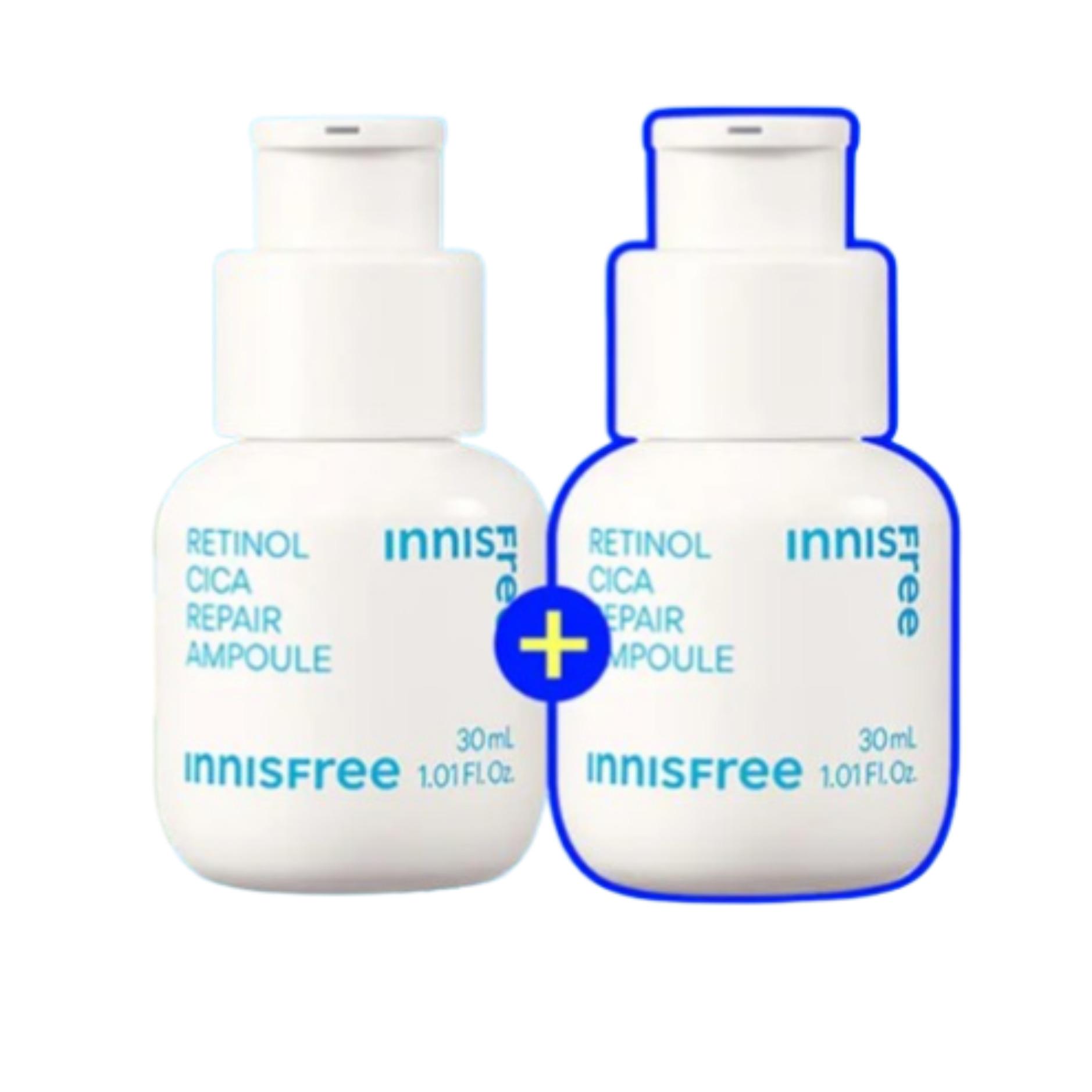 

Innisfree Retinol Cica Repair Ampoule 30ml 1+1 Double Set – Pore Refining & Skin Texture Care