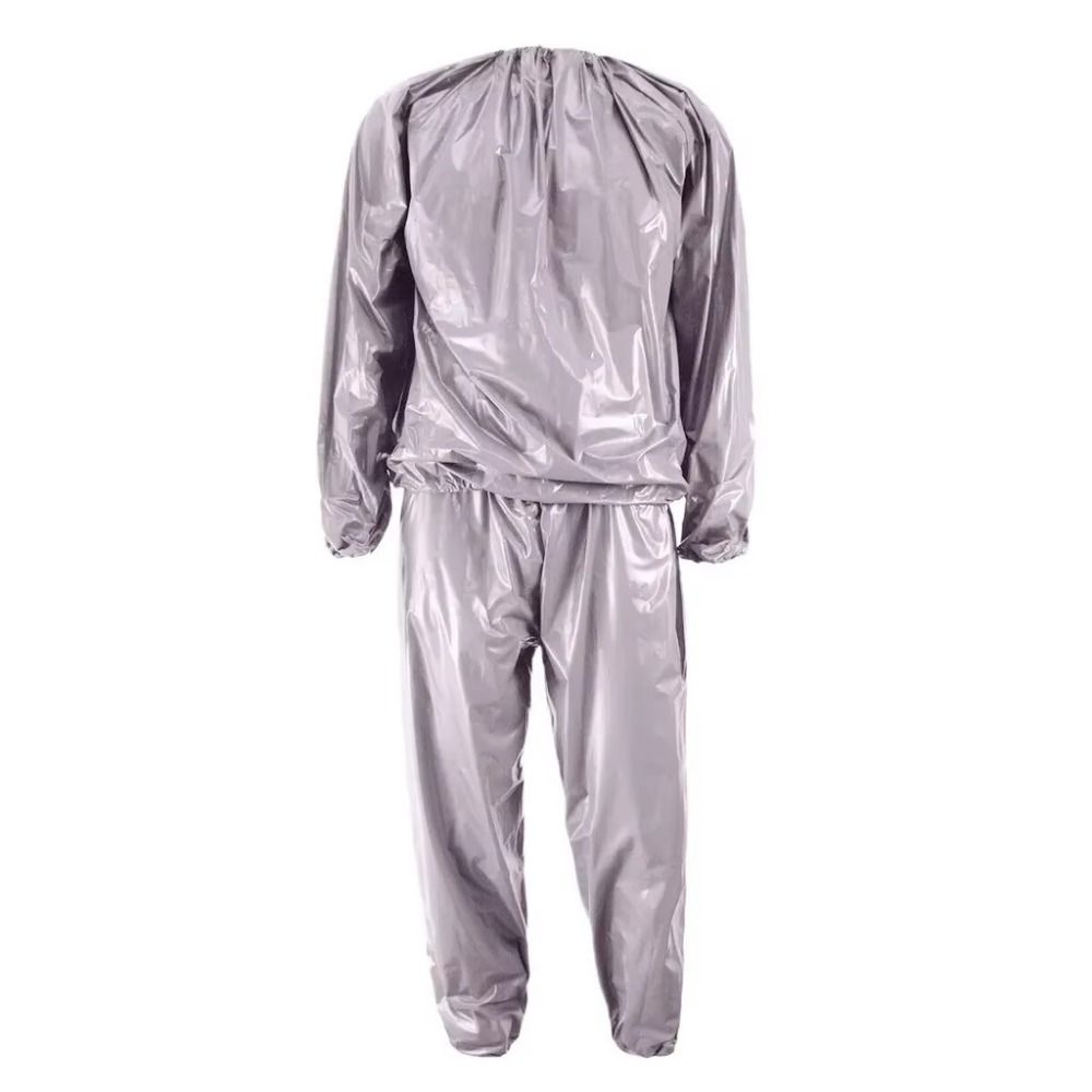 Combinaison de sauna à manches longues pour hommes et femmes en PVC, taille élastique, vêtements de fitness, été
