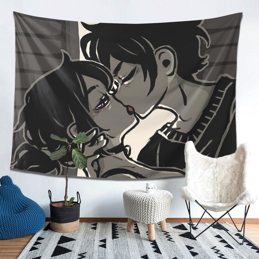 Ashley And Andrew The Coffin Of Andy And Leyley Tapestry Wall Hanging Aesthetic Home Decoration Tapestries for Dorm Room