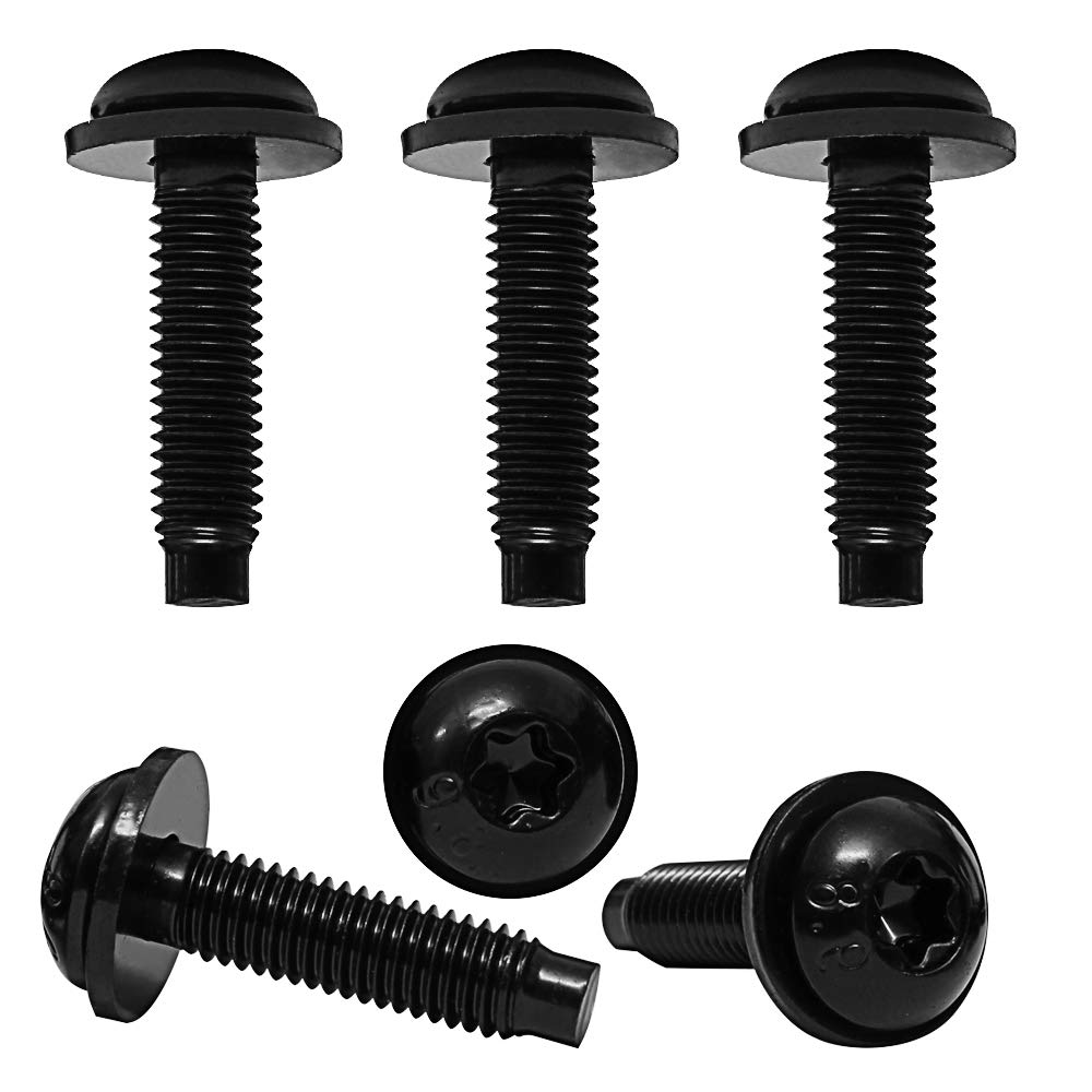 Set of 6 OEM-Style Extra Long M8 Torx Screws Bolts for 2007-2018 Jeep Wrangler JK for LED Light Brackets on Pillars, Windshield Frame, Hinges, Hard