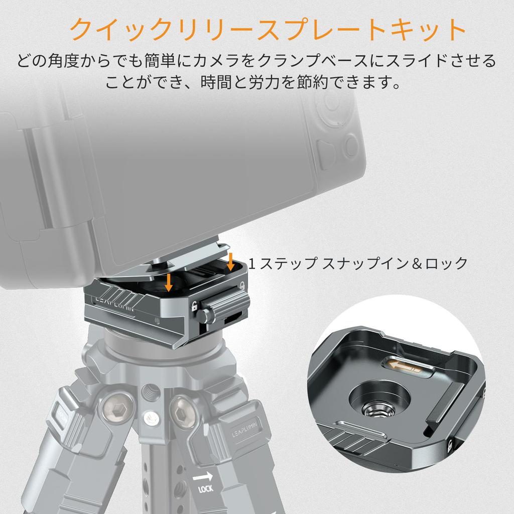 Leaplumin Quick Release Plate Kit 38mm Standard Quick Shoe with Thread Adapters Reinforced Aluminum Construction for DSLRs and Gimbals and Moza Tripod