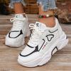 Damen Mode Plateau-Sneaker Lässige Sportliche Höhensteigernde Schuhe Atmungsaktives Mesh Rutschfeste Lauf- und Outdoor-Wanderschuhe