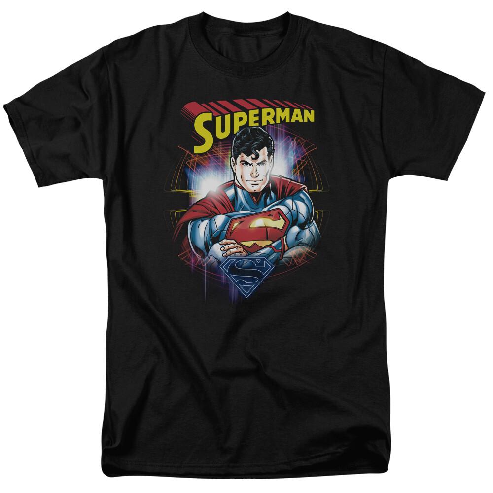26 Superman Glam T Shirt Licensed Comic Book Movie Tee Black Unisex T-Shirt M
