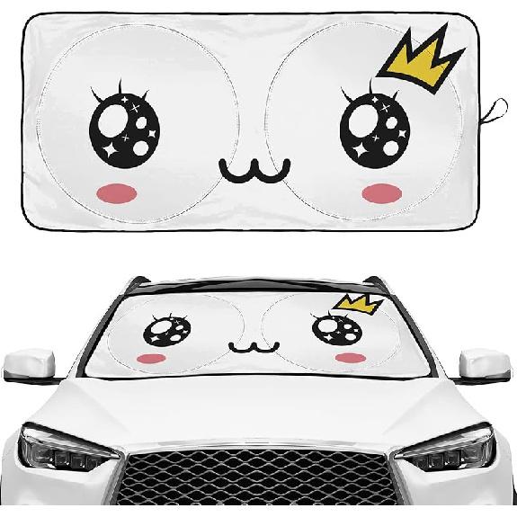 Funny Skull Gothic Hippie Skeleton Black Windshield Sunshade For Car SUV Truck Foldable Uv Ray Reflector Front Window Sun Shade Visor Shield Cover