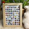 80 Arten von natürlichen Mineralien-Exemplaren Fotorahmen Klassische Sammlungen von Kristallachat Fluorid usw.. Ornamente Heimdekoration