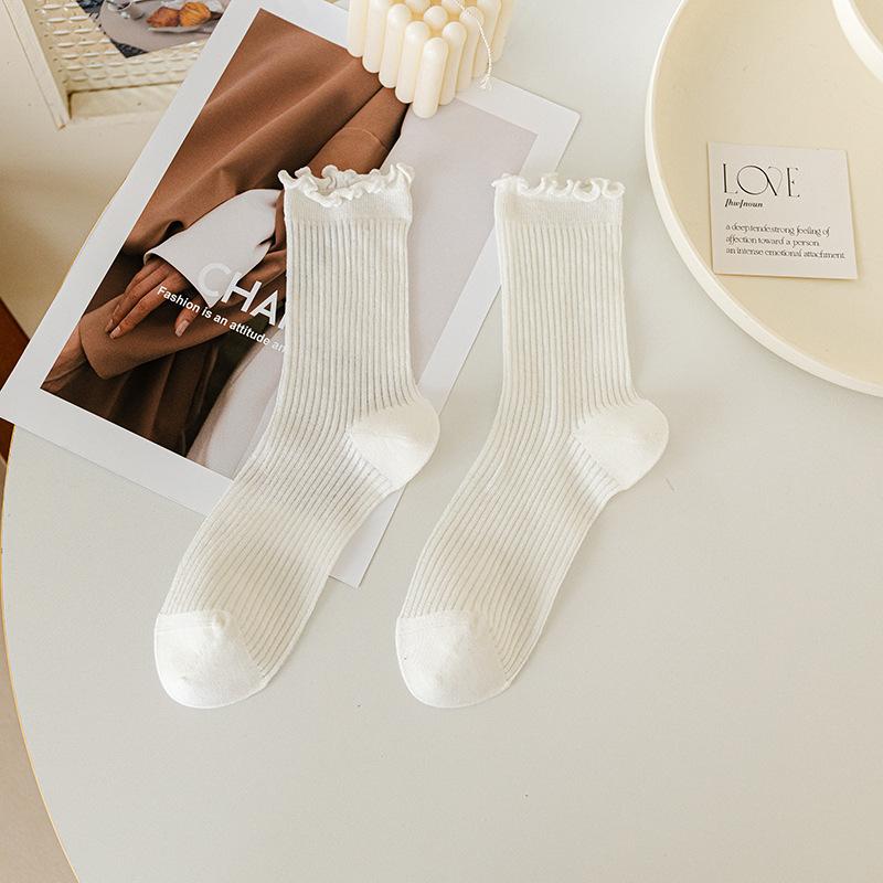 

Женские весенне-осенние хлопковые носки-гольфы в балетном стиле из кружевной сетки 1 pair