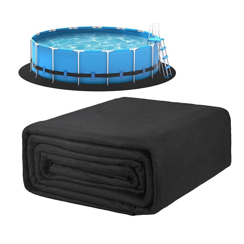 12ft Round Inflatable Pool Liner, Thickened Protective Pad (260g) Round 2m чёрный
