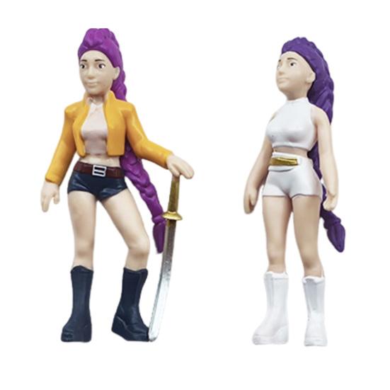 5/6/8Pcs Kpop Hunter Figure Cake Topper Animated Movie Inspired Cartoon Character Figurine Statue Collectible Model Home Office Desktop Decoration