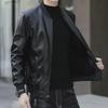 Men's Slim Fit Leather Jackets: Autumn/Winter Velvet, Motorcycle & Flight Styles, Warm & Casual, Korean Design for All Ages.