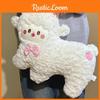 Plushie Sheep Adorable Dolls With Checkered Bow Decoration For Children Gift