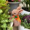 Cute Resin Rabbit Flower Pot Hanger Ornaments Climbing Bunny Figurine Animals Statue for Garden Yard Home Decor
