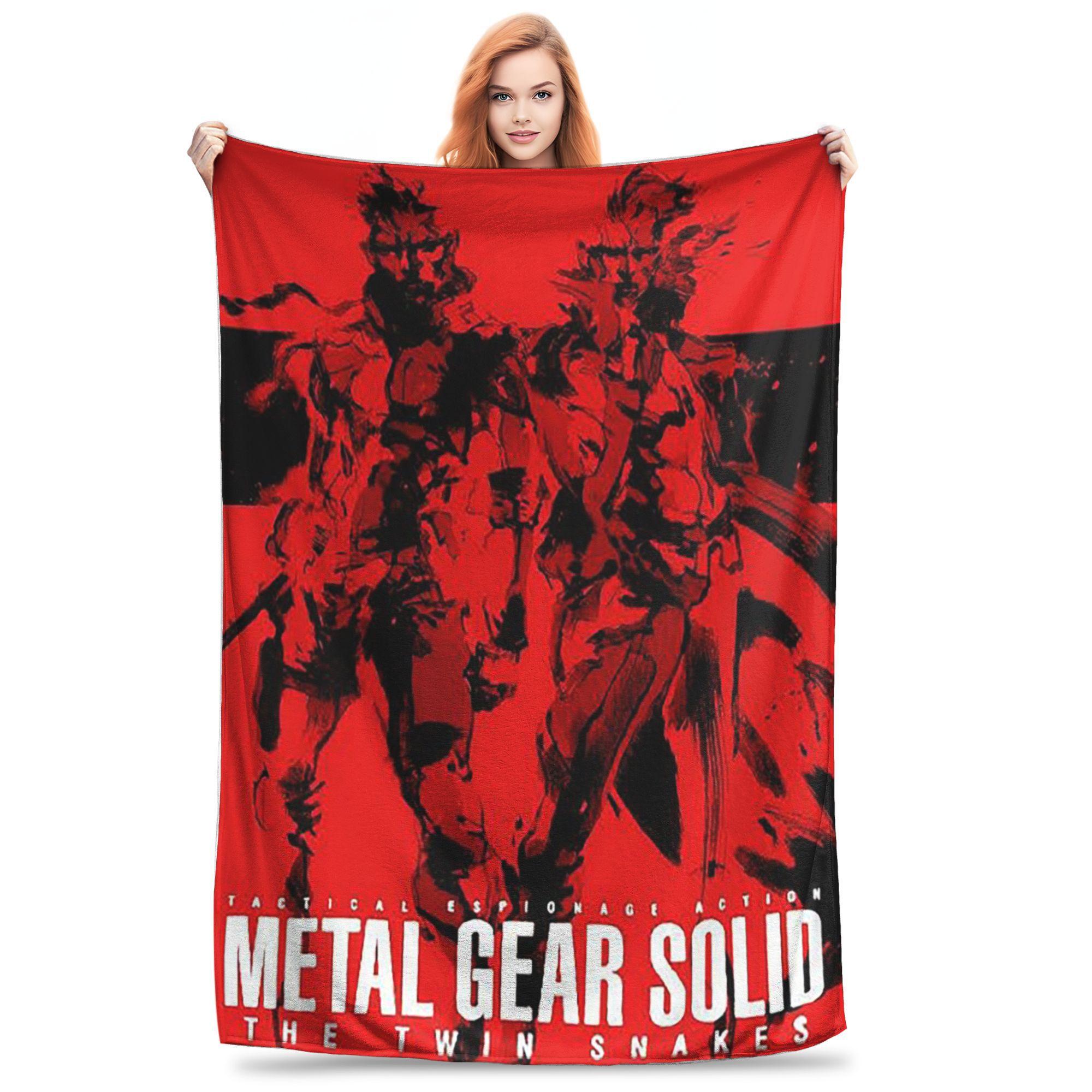 

Metal Gear Solid Enter Shadow Moses Comic MGS1 Games Blankets Fleece Sofa Throw Blanket for Couch Bedding Throws Bedspread Quilt 80x120cm