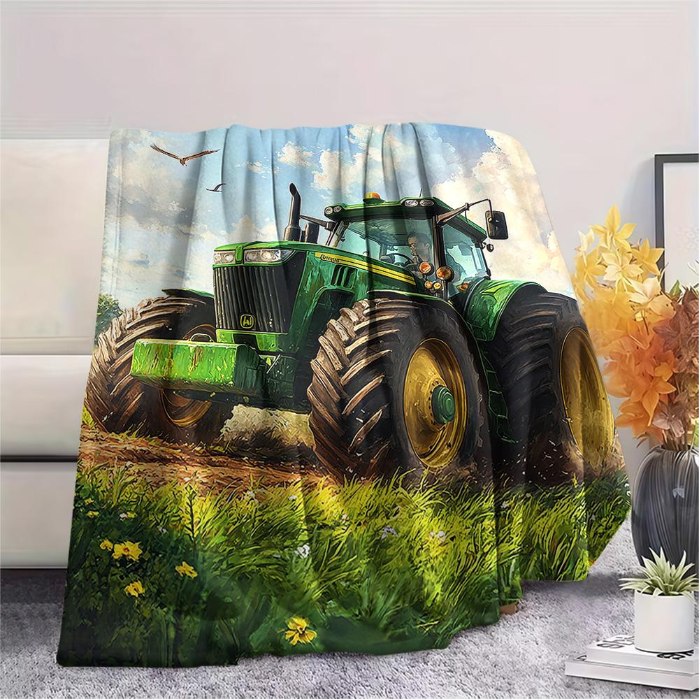 Truck Print Flannel Blanket, High quality Comfortable for All Seasons, Home Decor, Warmth and Comfort, Perfect for Christmas Gifts