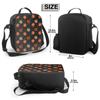 Leopard Orange Und Büffelkaro Kürbis Lunchbox Thanksgiving Isolierte Lunchtasche mit Wasserflaschenhalter Kühltasche für Kinder