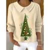 Womens Oversized Long Sleeve Crewneck Sweatshirt 2025 Fall Casual Pullover With 3D Print Acrylic Fabric