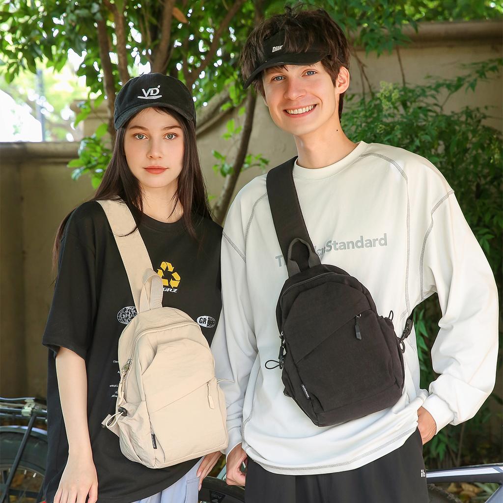 Men's Chest Bag, Able Chest Messenger Bag, Niche Waist Bag, Large-Capacity Casual Commuter Shoulder Bag, Mountain Climbing