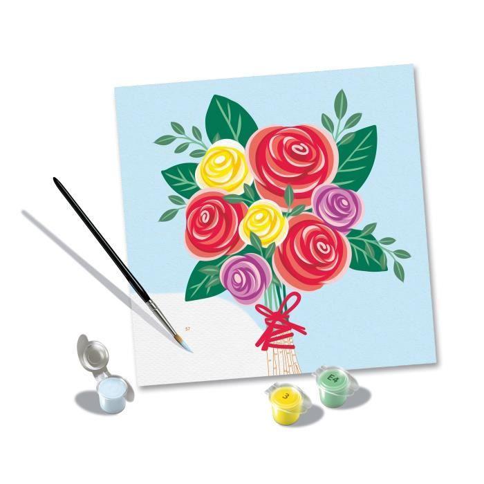 CreArt 20x20 Cm Bouquet De Roses, Loisir Créatif, Adulte, Peinture Par Numéros, 25520, Ravensburger