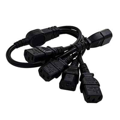 PDU Computer R C14 To 4xC13 Power Cable for Multiple Device Connection Connect 4Devices To One Outlet Wire