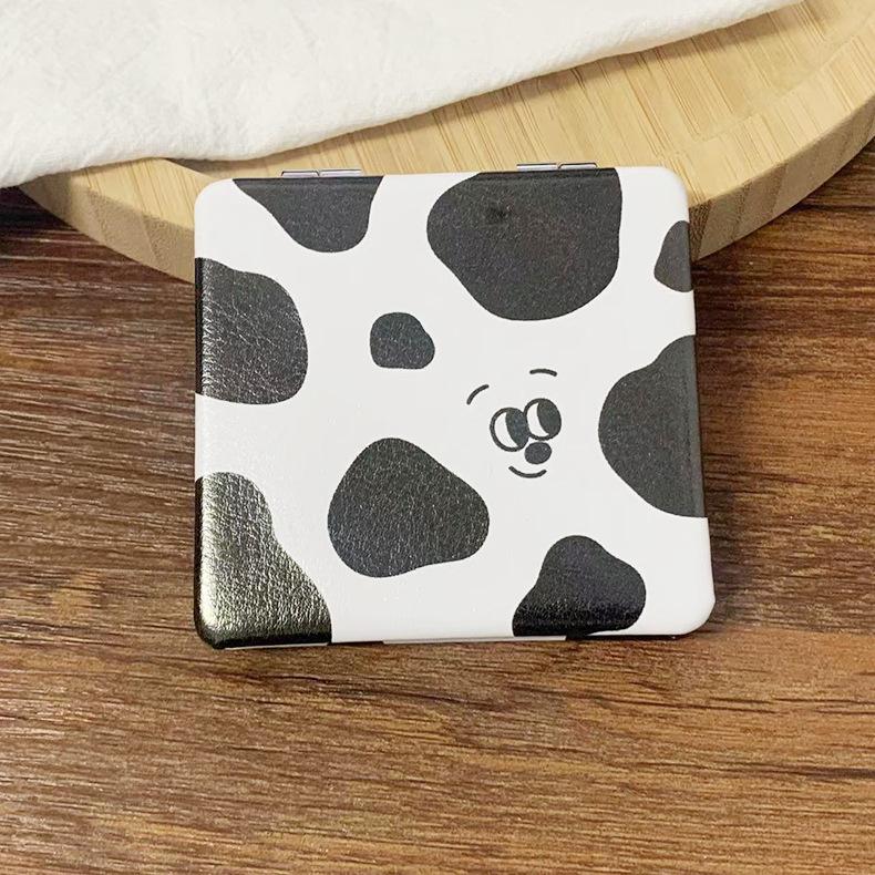 

Блестящее зеркало для макияжа Quicksand, портативное увеличительное зеркало для макияжа, квадратное складное карманное зеркало для туалетного столика, симпатичное компактное зеркало для девочек