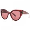 Salvatore Ferragamo Ferragamo Burgundy Cat Eye Ladies Sunglasses Sf2004s 618 53 Multi