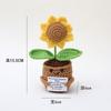 Mini Animal Crochet Potted Cute Handwoven Cartoon Flowers Creative Hand-knitted Car Home Desktop Shelf Decor Items Gift