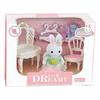 Dollhouse Miniature Furniture Set Rabbit Family Mini Toy House Set Play Game with Diverse Scenes Accessories Birthdays Gifts