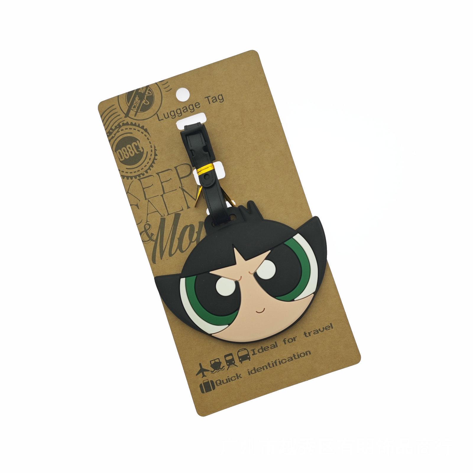 

Cute Cartoon Flying Girl Police PVC Rubber Luggage Tag - Anime-Style Suitcase ID Tag Pendant