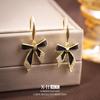 Simple Zircon Butterfly Earrings Light Luxury High-end Stud Earrings Temperament Fashionable Sweet Pearl Earrings Women