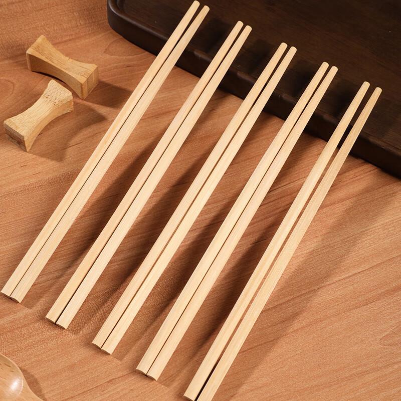 Meiliya Unpainted Bamboo Chopsticks (12 Pairs)