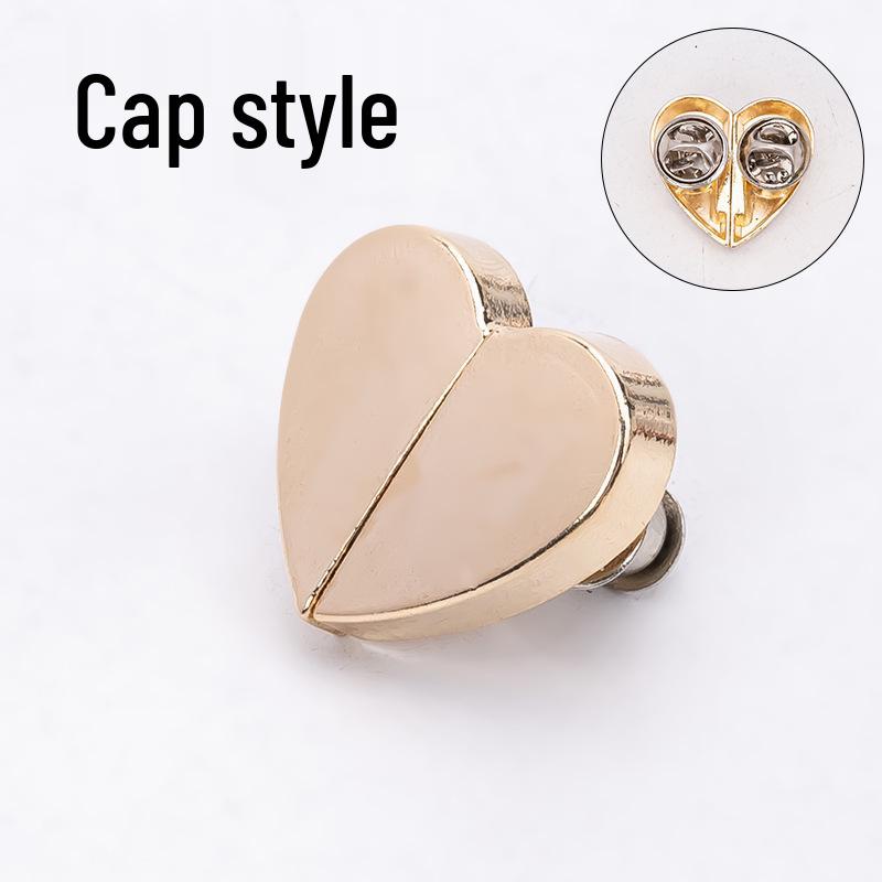 Set Cataramă Magnetică pentru Perdele în Formă de Inimă – Butoane Metalice Detașabile, Blocante de Lumină