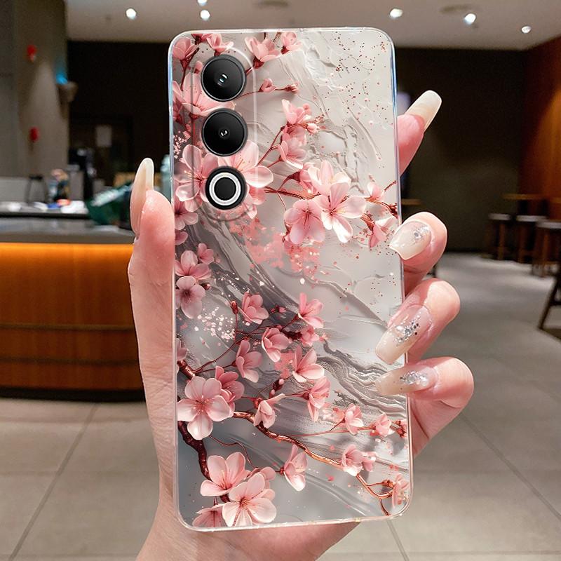 Case For OnePlus ACE 3V 2V Flower Butterfly Phone Capa OnePlus ACE3V ACE2V Funda Coque Soft Silicone Transparent TPU Jelly Cover