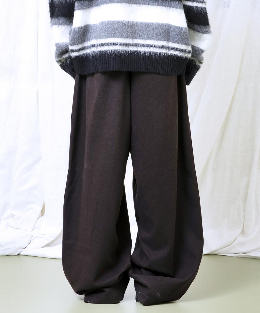 GLACK Gp150 Split Wide Slacks (Brown)