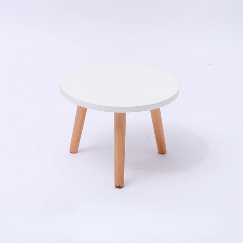 Nordic Style Mini Coffee Table Modern Minimalist Tea Creative Round Wood For Home Living Room   ZM1104