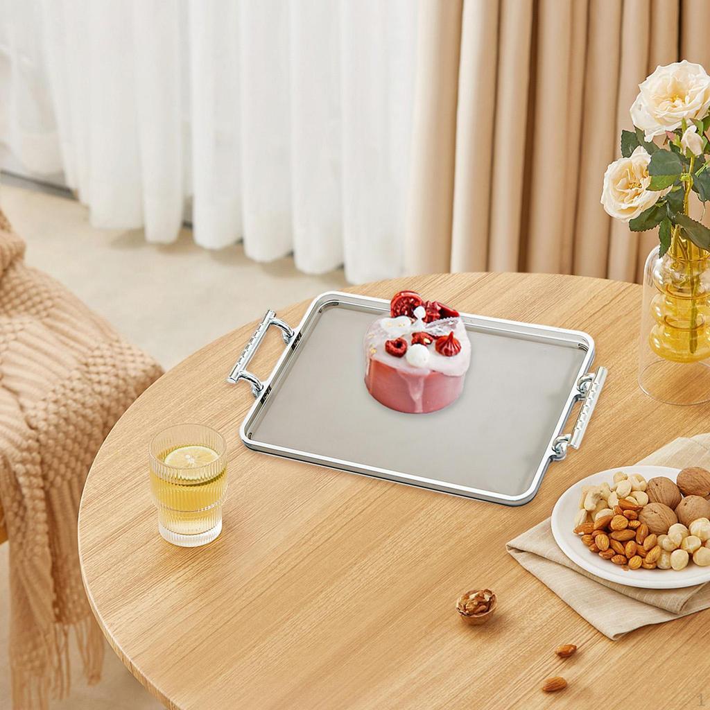 Cosmetic Serving Tray, Multifunction Rectangular Modern Jewelry Storage, Tea And Fruit Tray