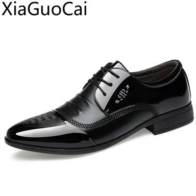 Fashion 2024 New Men's Business Shoes Wild Leather Men's Formal Shoes Pointed Toe Spring/Autumn Mens Dress Shoes