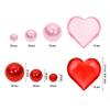 PENTA ANGEL Valentine’s Day Pearl Vase Fillers 150Pcs Pink Red Floating Faux Pearl Beads Acrylic Heart Pieces for Holiday Wedding Home Table
