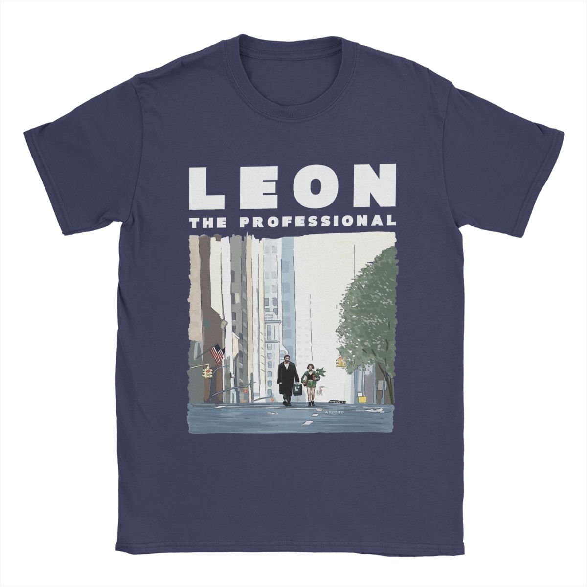 

Футболки Leon The Professional для мужчин, забавные футболки из 100% хлопка с круглым вырезом и коротким рукавом, одежда больших размеров XXXXXL темно-синий