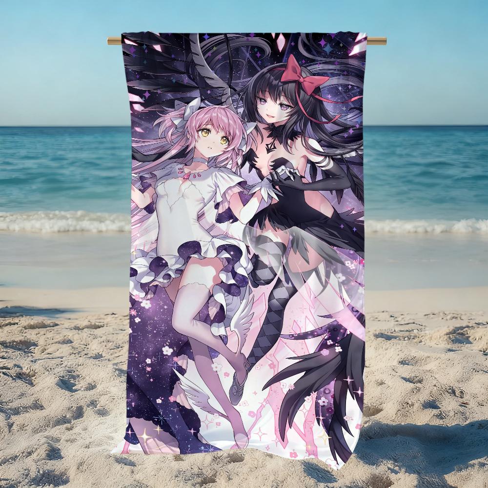 P-puella M-magi M-mado-ka M-magica Cartoon Towel Beach Quick Dry Soft Pool Towels Gift for Travel Gym Shower Camping sports