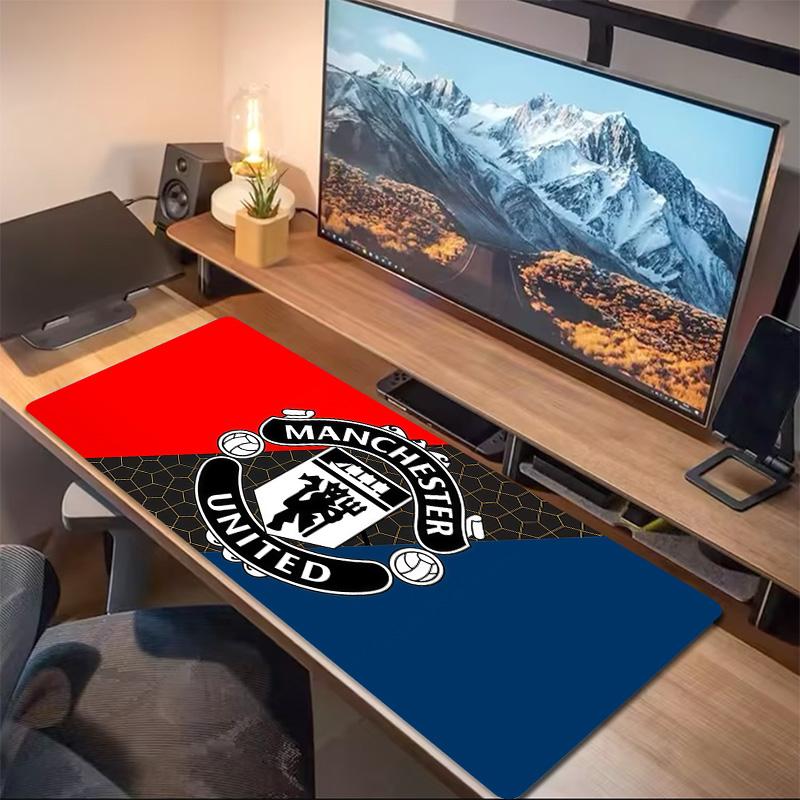 Manchester United Print  Cushion Non-slip Laptop Tablet Big Mousepad XXL Mat Mini PC Playmat With Lock Edge